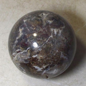 Esfera de fundo plano de ágata em calcita 82 mm para decoração de casa 4212