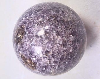 Lepidolite Sphere: 35mm Healing Crystal Decor