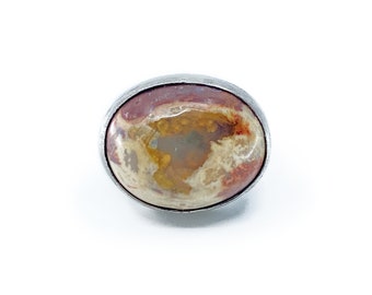 Mexican Cantera Opal Ring – Sterling Silver, Size 8.5
