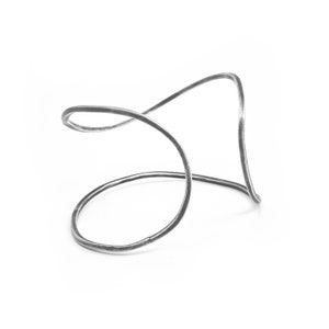 Large sterling silver handmade cuff bracelet.