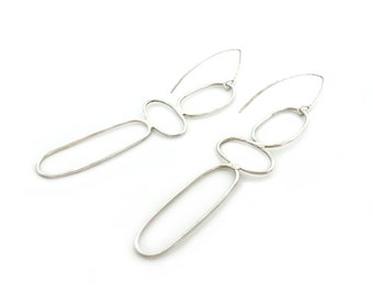 Women’s statement earrings. Organic shapes drop earrings. Lightweight.