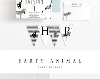 Party Animal Party Package, Party Animal Decorations, Party Animal Matching Items, Digital