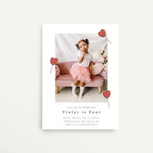 Valentines Day Party Invitation, Valentine Picture Birthday Card, Valentines Day, INSTANT DOWNLOAD