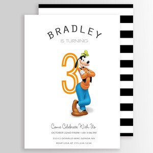 Modern Goofy Birthday Invitation - Custom DIY Printable - Etsy