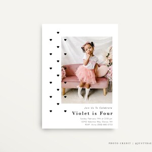 Valentines Day Party Invitation, Valentine Picture Birthday Card, Valentines Day, INSTANT DOWNLOAD