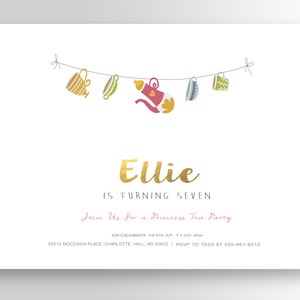 Modern Birthday Tea Party Invitations Birthday Tea Party Invitation Birthday Tea Party Any Age Birthday High Tea Afternoon Tea