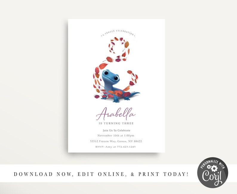Frozen 2 Birthday Invitation Frozen Birthday Anna and Elsa Invite Elsa Birthday Invitation Frozen 2 Birthday Invite Wind