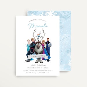 Frozen  Birthday Invitation, Frozen Birthday, Anna and Elsa Invite, Elsa Party, Elsa  Birthday Invitation, Frozen Birthday Invite