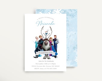 Frozen  Birthday Invitation, Frozen Birthday, Anna and Elsa Invite, Elsa Party, Elsa  Birthday Invitation, Frozen Birthday Invite