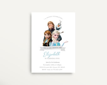 Frozen  Birthday Invitation, Frozen Birthday, Anna and Elsa Invite, Elsa Party, Elsa  Birthday Invitation, Frozen Birthday Invite