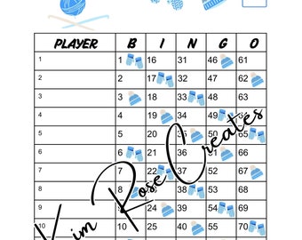 KNITWIT winter bingo boards! Mixed and straight - 1-75 balls, 15 lines printable download