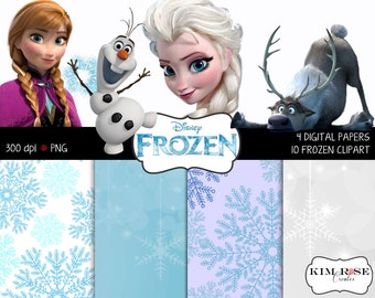 Disney Frozen Digital Clipart and Papers ~ Scrapbooking ~ Cardmaking ~ Invitations ~ Printables