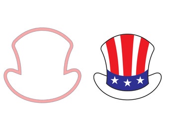 Uncle Sam Top Hat Cookie Cutter