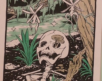 Death Card - Major Arcana inspired art print from upcoming Gulf Coast Tarot Deck