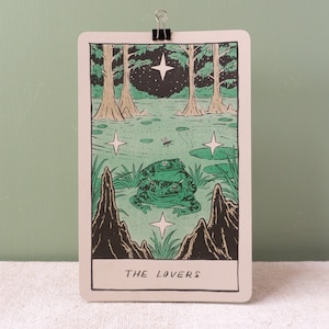 The Lovers Card - Major arcana inspired tarot art print on recycled paper