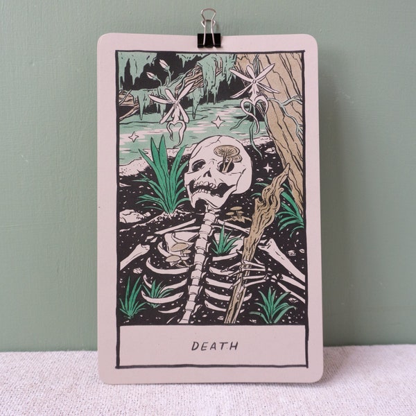Death Card - Major Arcana inspired art print from upcoming Gulf Coast Tarot Deck