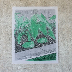 The Borderline - Small Risograph Art Print