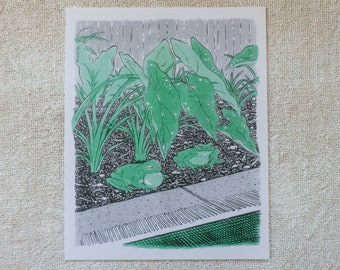 The Borderline - Small Risograph Art Print