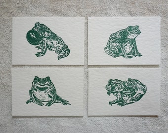 Letterpress Frog and Toad Art Print Collection