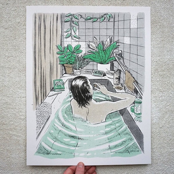 Epsom Soak - Large Risograph Art Print