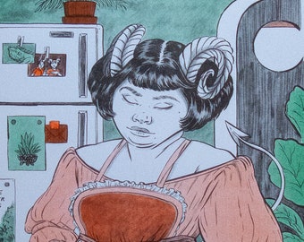 Sissy - Large Risograph Art Print