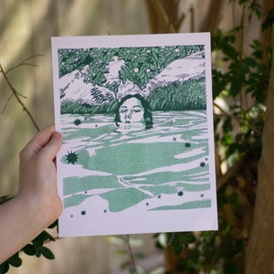 Swamp Teen Risograph Art Print afbeelding 3