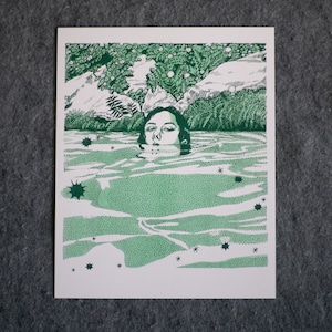 Swamp Teen Risograph Art Print afbeelding 1