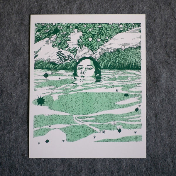 Swamp Teen - Risograph Art Print