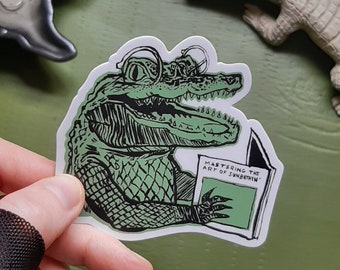 Sunbathing Gator Sticker