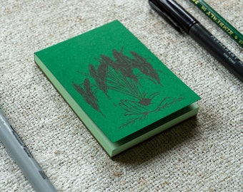 Blank Green Notepad - Mystic Multiples - Daily To Do List Keeper - Small Pocket Sized Book