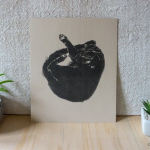 Baby Cat - Small Risograph Art Print