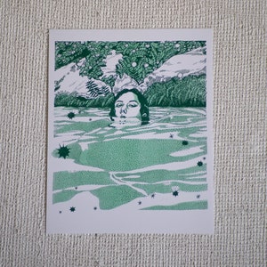 Swamp Teen Risograph Art Print afbeelding 2