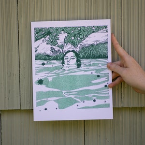 Swamp Teen Risograph Art Print afbeelding 9