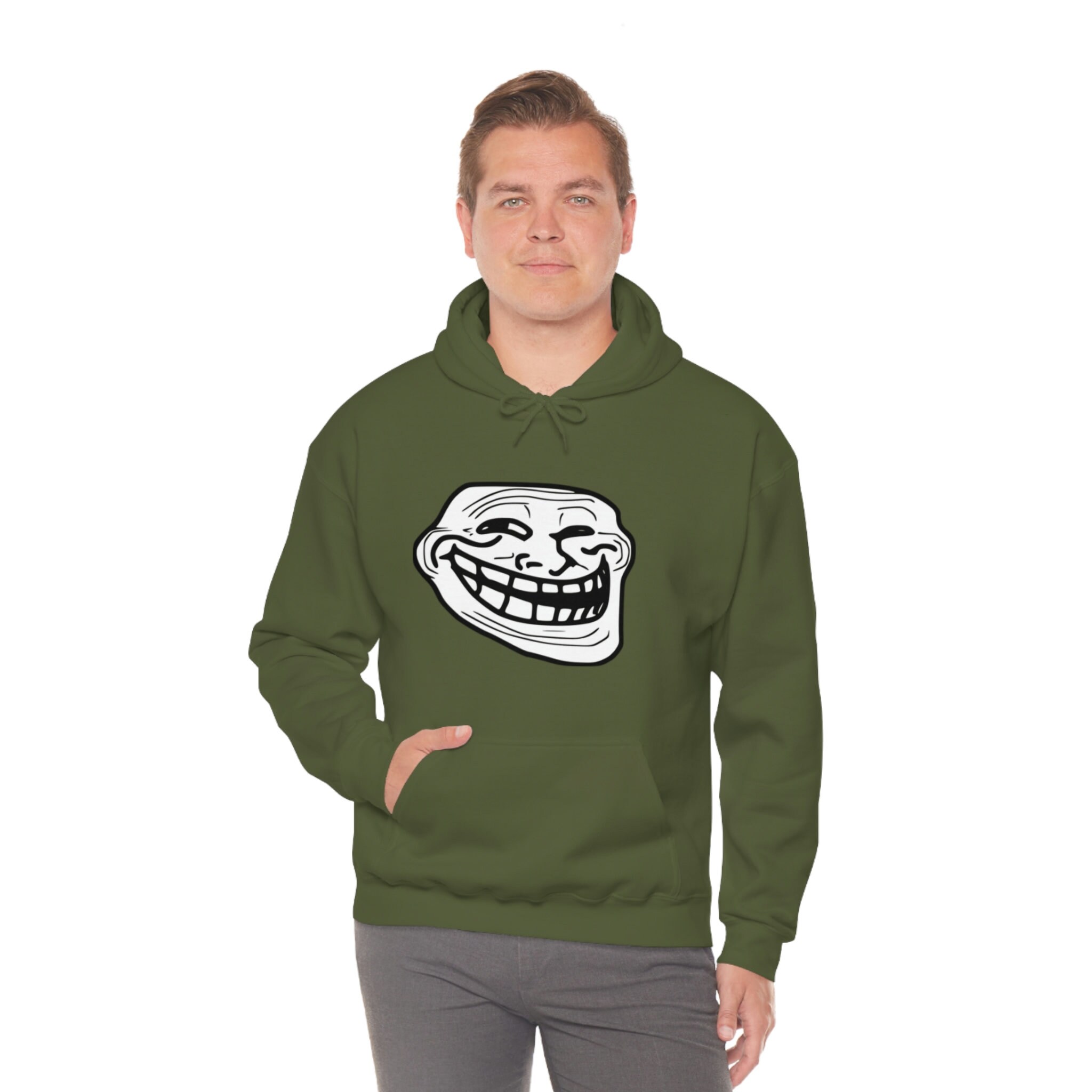 Troll top face hoodie