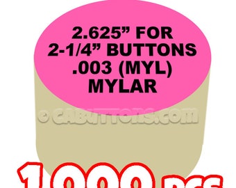 1-3/4" Tecre Mylars Clear Plastic Cover for Button Maker Machine Press 1000 pcs 