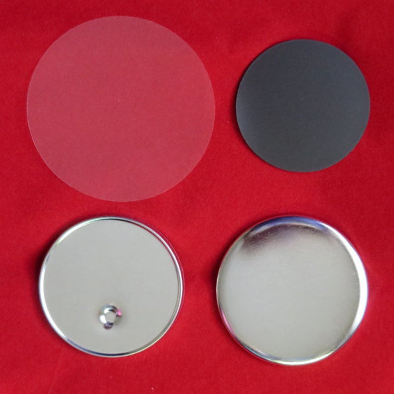 2-1//4/" inch TECRE CABUTTONS Pin Badges Set for Button Makers Machines 500 pcs
