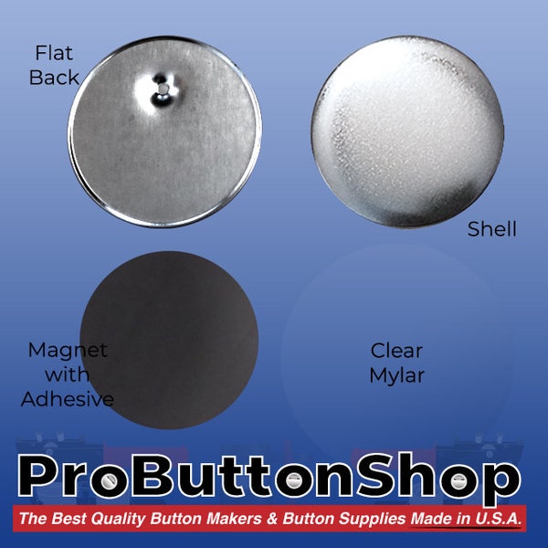 2.25 Inch Magnet - 100 Complete Button Sets - for Tecre Button Press - Magnet Buttons - 2.25" Button Maker Machine Supplies - 2-1/4"