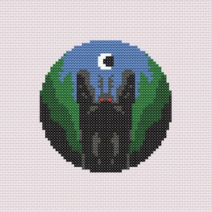 Mothman small cross-stitch pattern