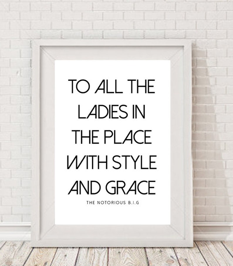 A4 Typography Lyrics Poster printable decor hip hop | Etsy