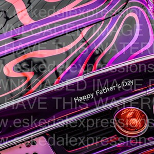 Classic Purple Car - Vatertag original artsy Bild DIGITAL DOWNLOAD - kann verwendet werden, um Vatertagskarten und Geschenke zu machen