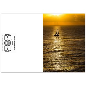 カンクンの夕日の帆船のグリーティングカード 10 枚パック、白い封筒付き - Erik Eskedal Photography - あらゆる機会に使える空白のノートカード