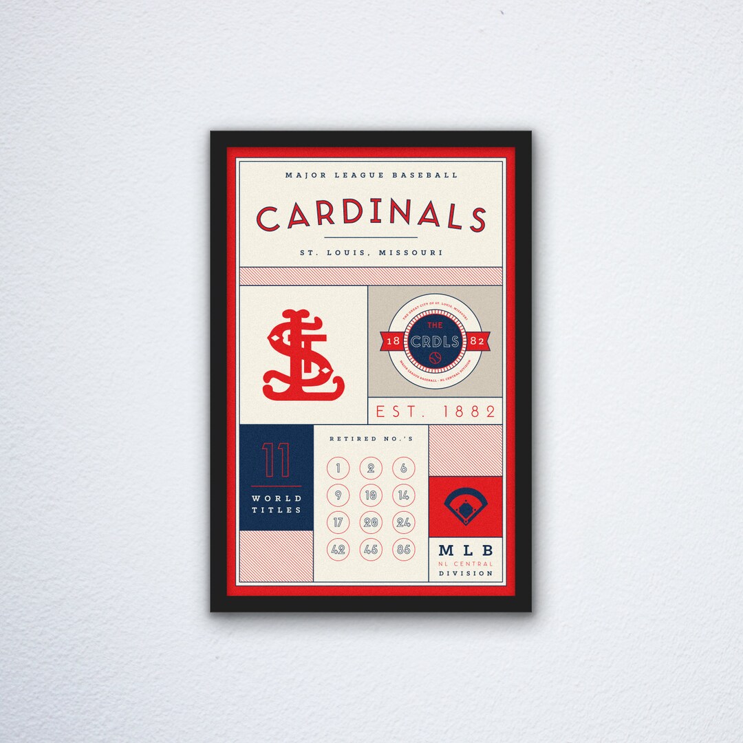 St. Louis Cardinals Stats Print Etsy