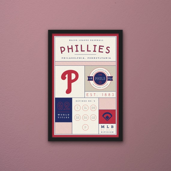 Philadelphia Phillies Stats Print Etsy
