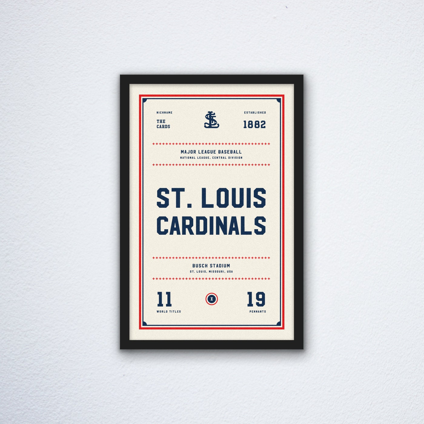 St. Louis Cardinals Ticket Print Etsy