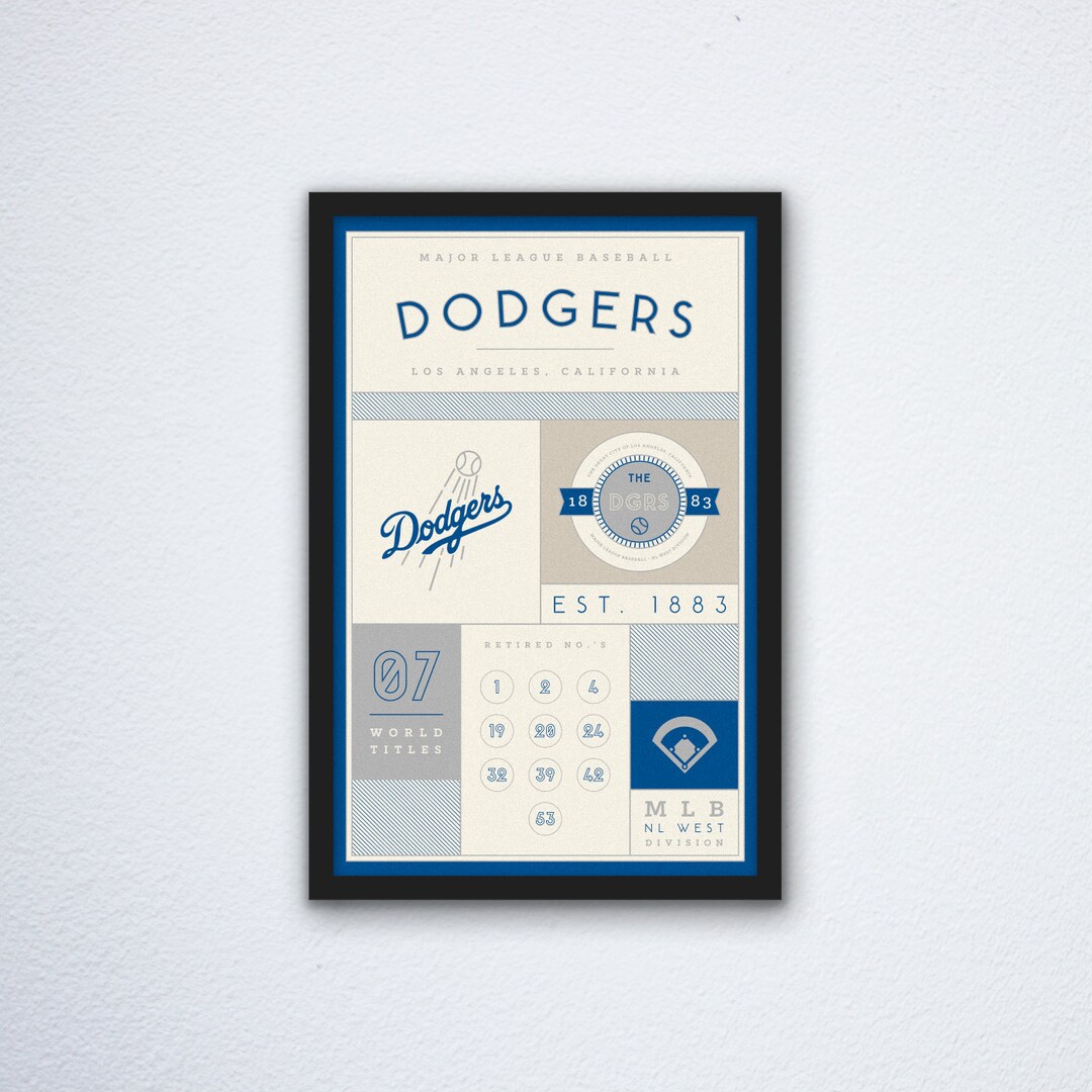 Los Angeles Dodgers Stats Print Etsy