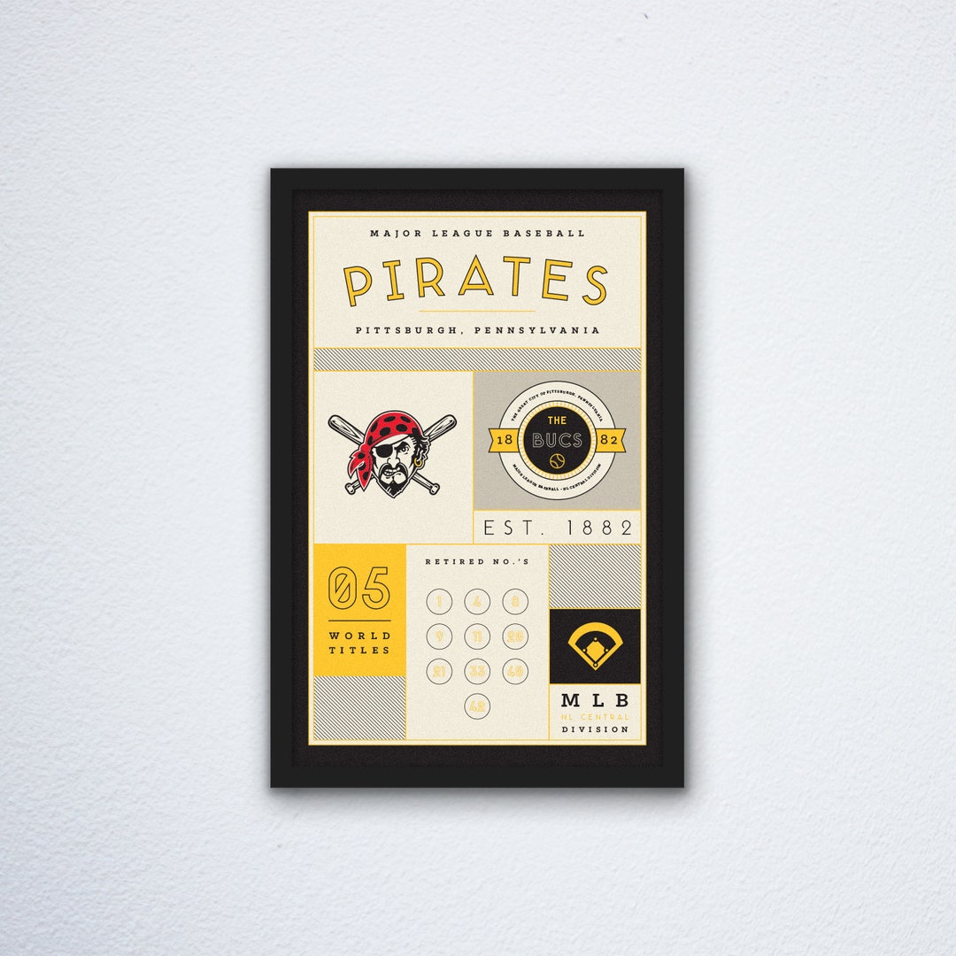 Pittsburgh Pirates Stats Print Etsy