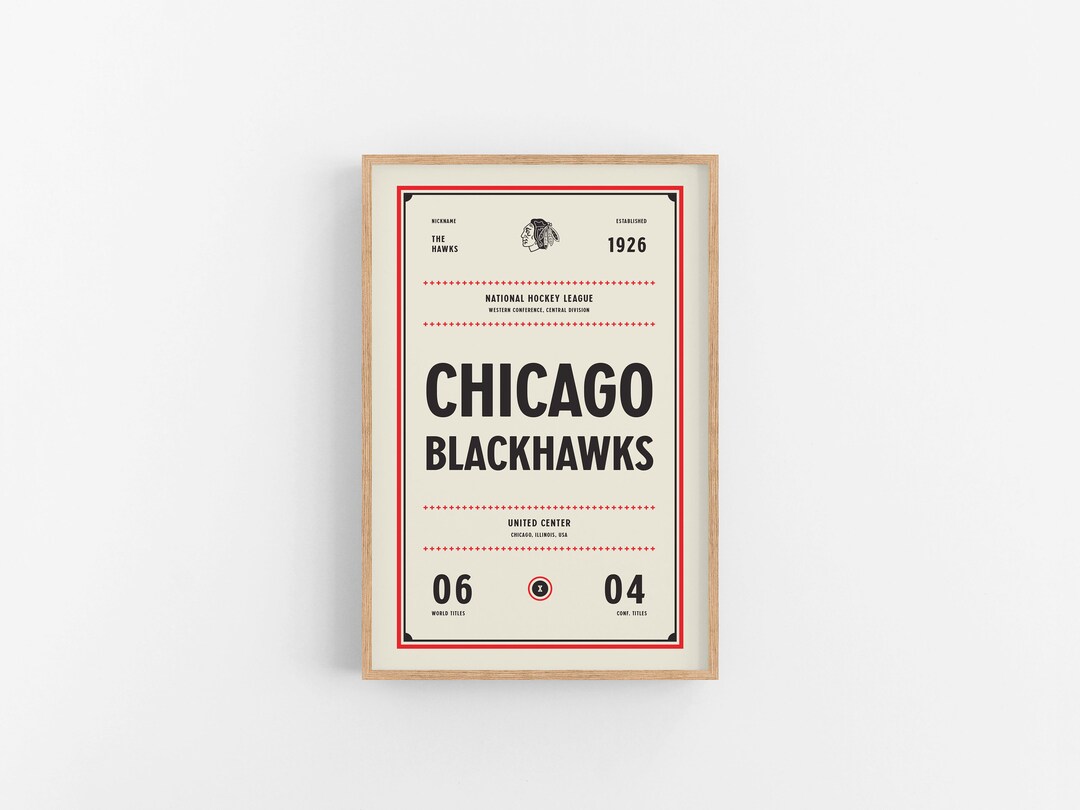 Chicago Blackhawks Ticket Print | Wall Art | Vintage Poster ...