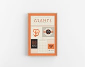 San Francisco Giants Stats Print | Wall Art | Vintage Poster | Giants Baseball