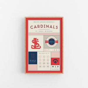 St. Louis Cardinals Stats Print | Wall Art | Vintage Poster | Cardinals Baseball