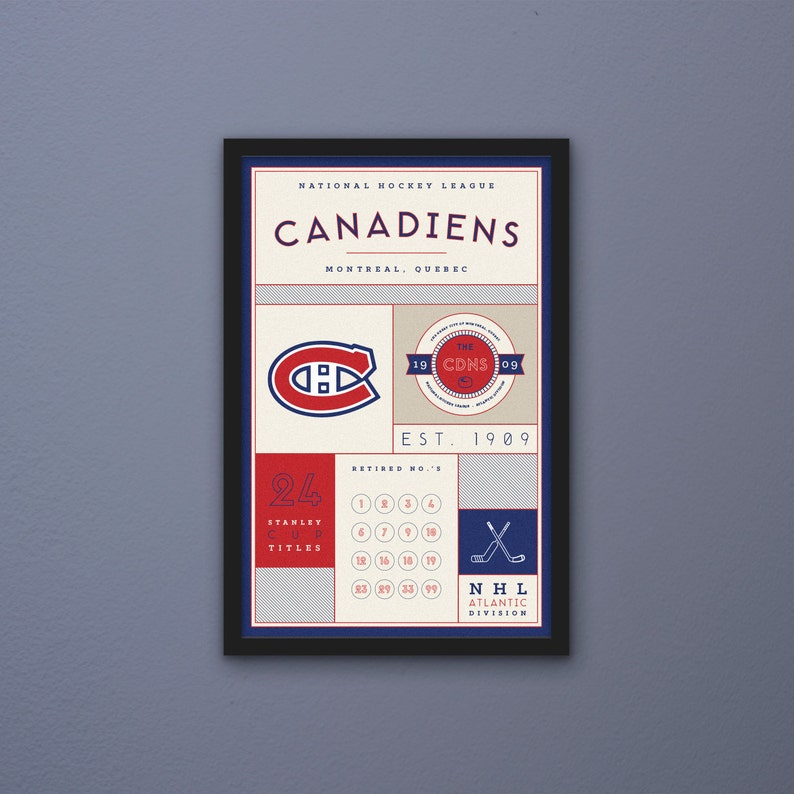 Montreal Canadiens Stats Print Etsy